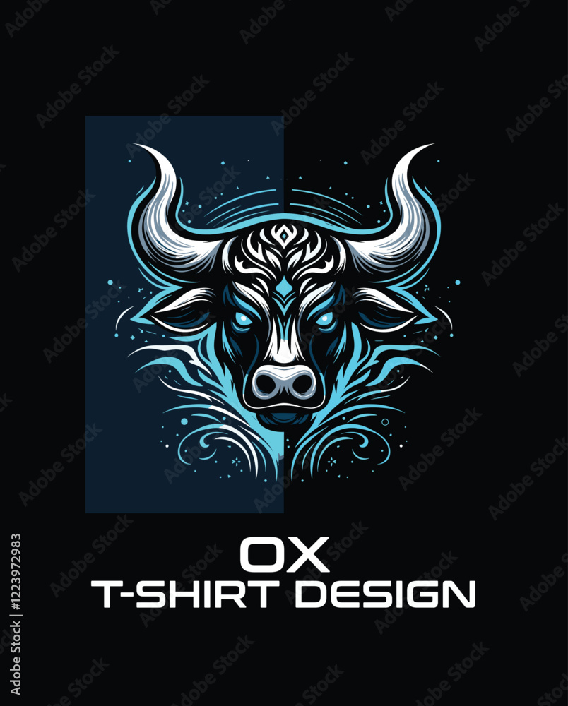 Fototapeta premium OX Vector T Shirt Design