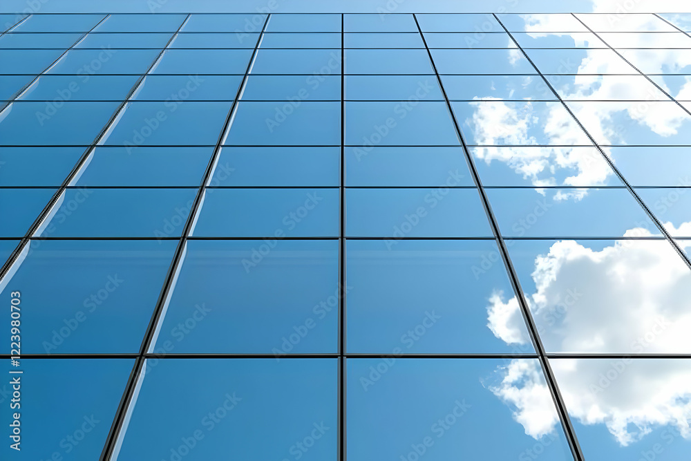 Modern building, sky reflection, urban, architecture Modern building, sky reflection, urban, architecture