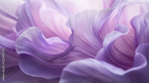 Purple floral pattern presents soft natural texture and gentle waves, creates calming and dreamy vibe with itâ€™s soft lines