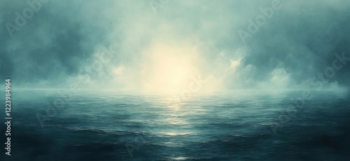 Smooth Gradient Abstract Background Light Gray Teal Blurry Noise Texture Calm Design Poster Wallpaper