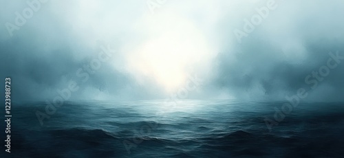 Teal Gray Soft Focus Gradient Background Abstract Smooth Design