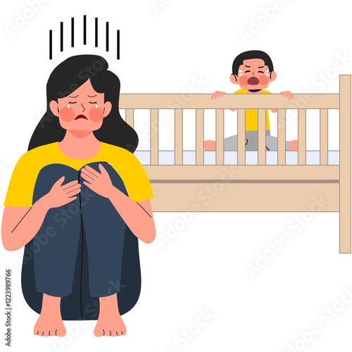 Postpartum Depression illustration