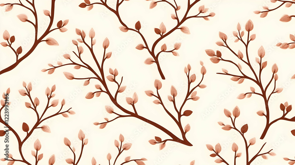 Obraz premium Spring branches pattern, nature background