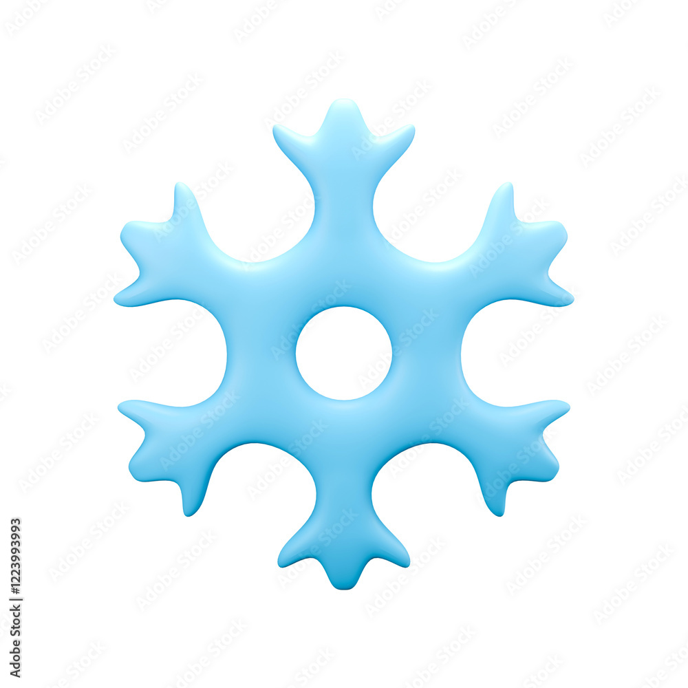 a 3d illustration of blue snowflake a 3d illustration of blue snowflake