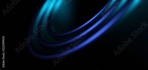 Smooth Ice Blue Wavy Line Abstract Design with 3D Artistic Details