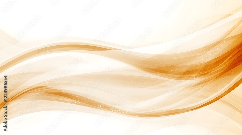 Abstract Golden Waves Flowing Design Background Abstract Golden Waves Flowing Design Background