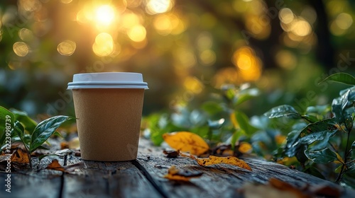 Autumn Coffee Break: A Warm Drink in Nature's Embrace