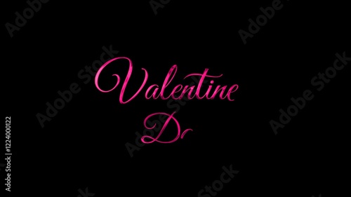Wallpaper Mural Happy valentine's day text animation with pink color in transparent background Torontodigital.ca