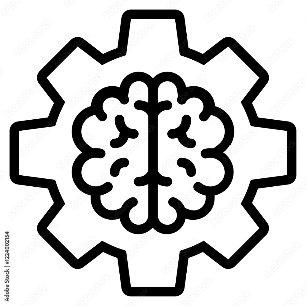 Brain Icon in Line Style Suitable for Web and Apps icon, Poster, or Social Media Purpose Brain Icon in Line Style Suitable for Web and Apps icon, Poster, or Social Media Purpose