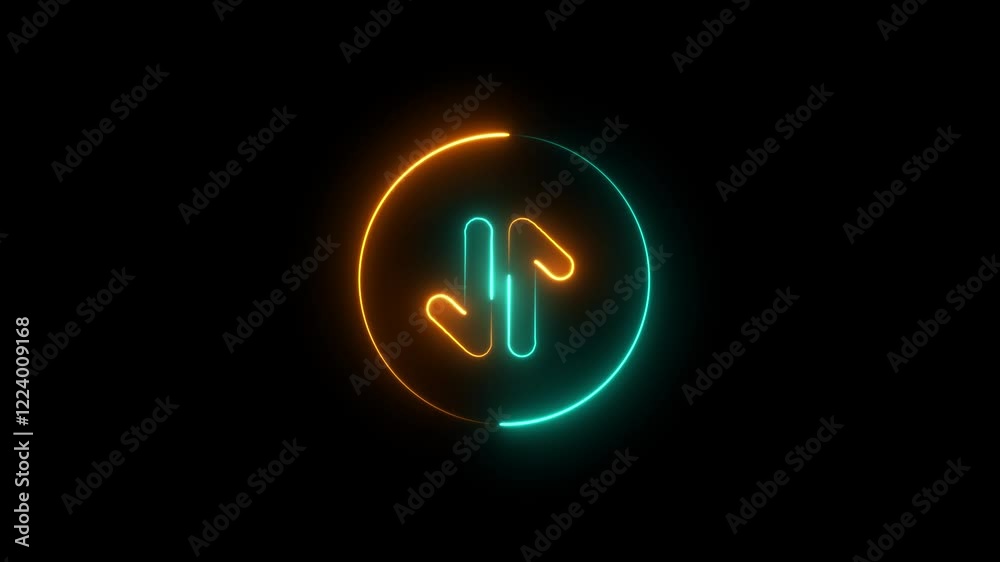 neon mobile data icon animated .network net connection icon . digital network icon . neon mobile data icon animated .network net connection icon . digital network icon .