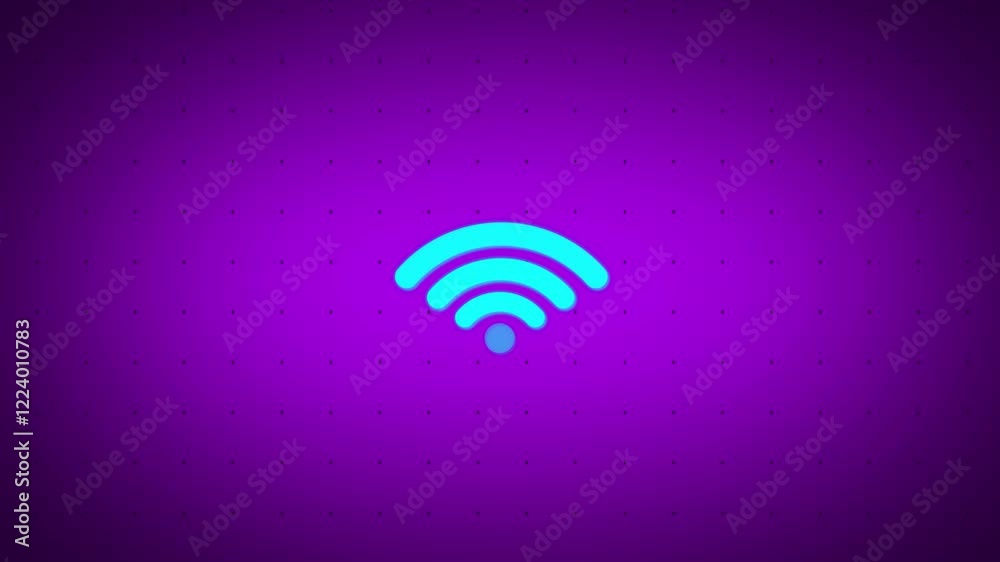 Wi-Fi signal icon for web design.Wi-fi icon animation. Looped video . Wi-Fi signal icon for web design.Wi-fi icon animation. Looped video .