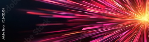 Geometry grid artistry concept. Vibrant abstract rays of light emanate from a central point, creating a dynamic and energetic visual effect.