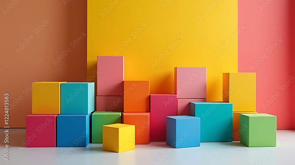 Obraz premium colorful cubes background