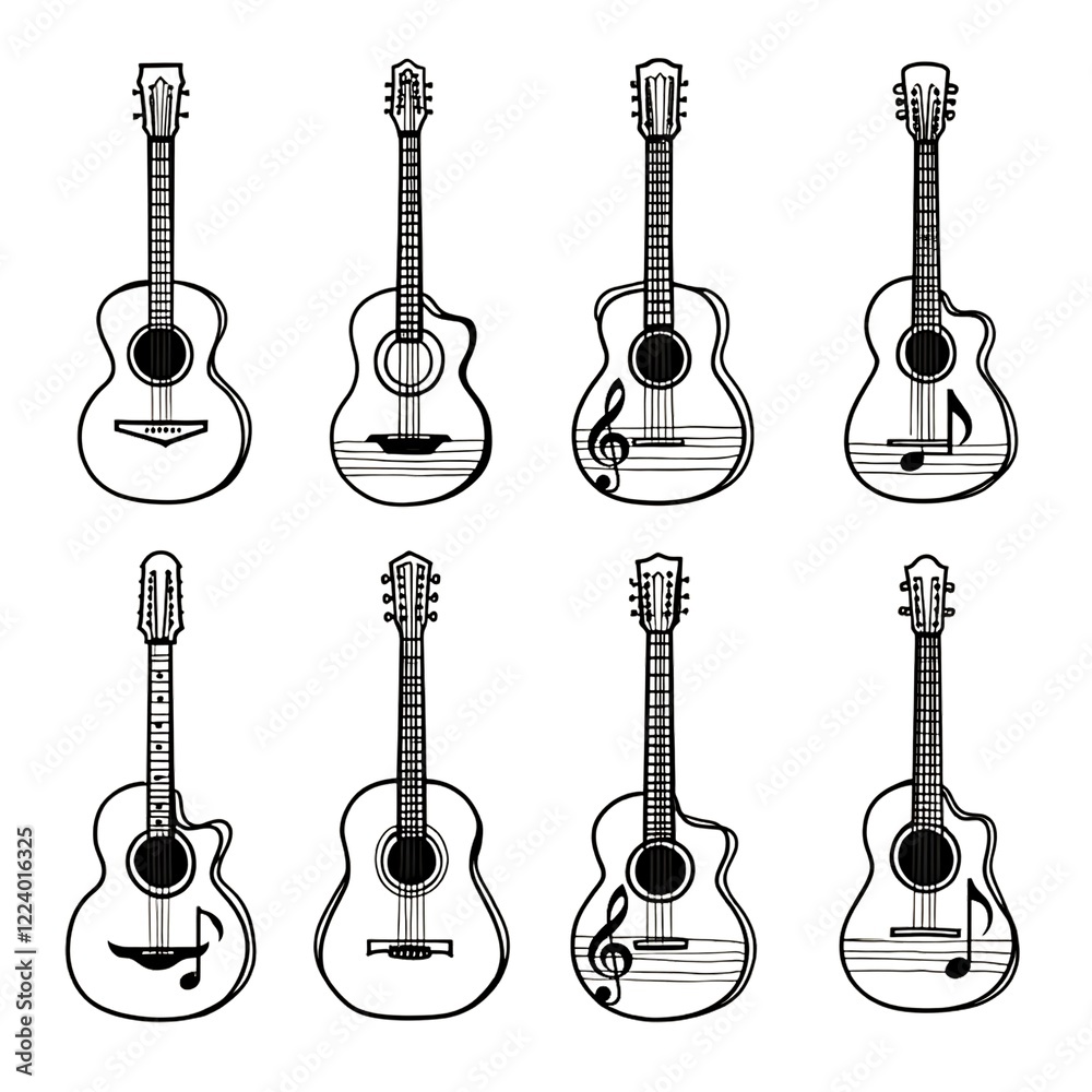 Fototapeta premium set of guitars