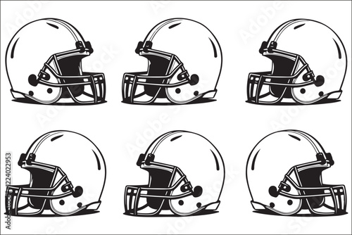 American Football Helmet Vector Art