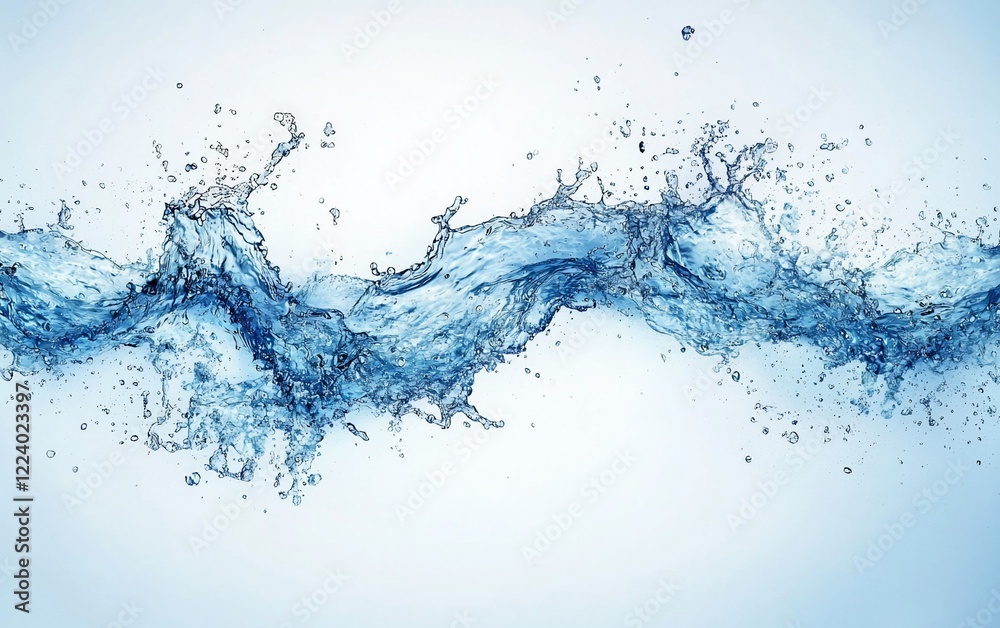 Abstract blue water wave splash. Abstract blue water wave splash.