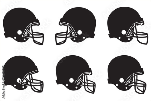 American Football Helmet Vector Art