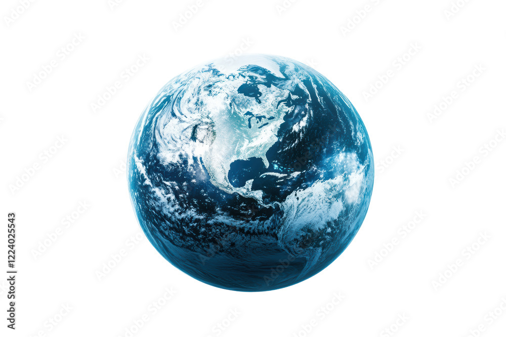 A stunning visual representation of Earth showcasing its blue oceans and white clouds, floating in space against a black background. A stunning visual representation of Earth showcasing its blue oceans and white clouds, floating in space against a black background.
