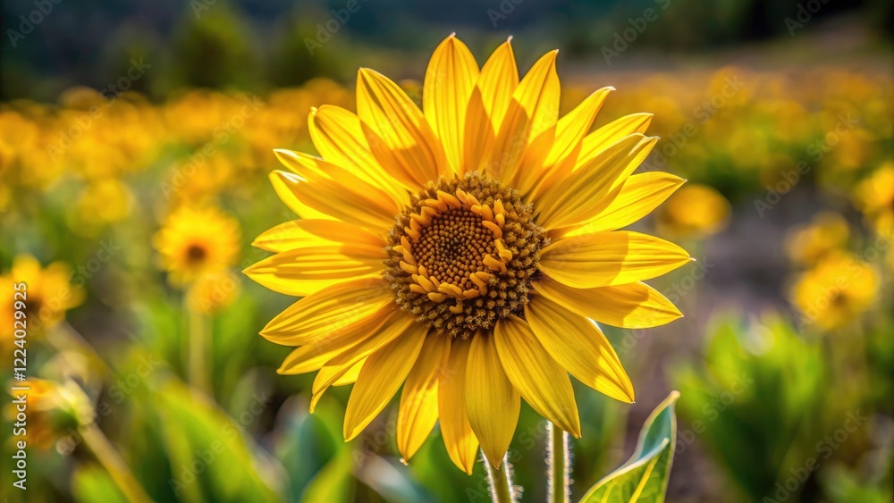 Yellow Arrowleaf Balsamroot Wildflower Portrait Photography: Stunning Close-up Images of Nature's Beauty Yellow Arrowleaf Balsamroot Wildflower Portrait Photography: Stunning Close-up Images of Nature's Beauty