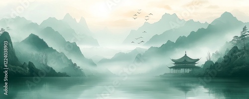 Abstract Art Fantasy Landscape Painting Design
