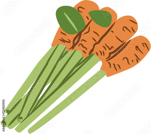 sate lilit Indonesian food Illustration