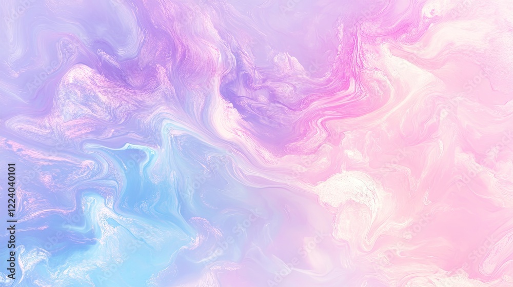 Fototapeta premium An abstract sky view with soft, swirling cloud patterns painted in pastel tones.