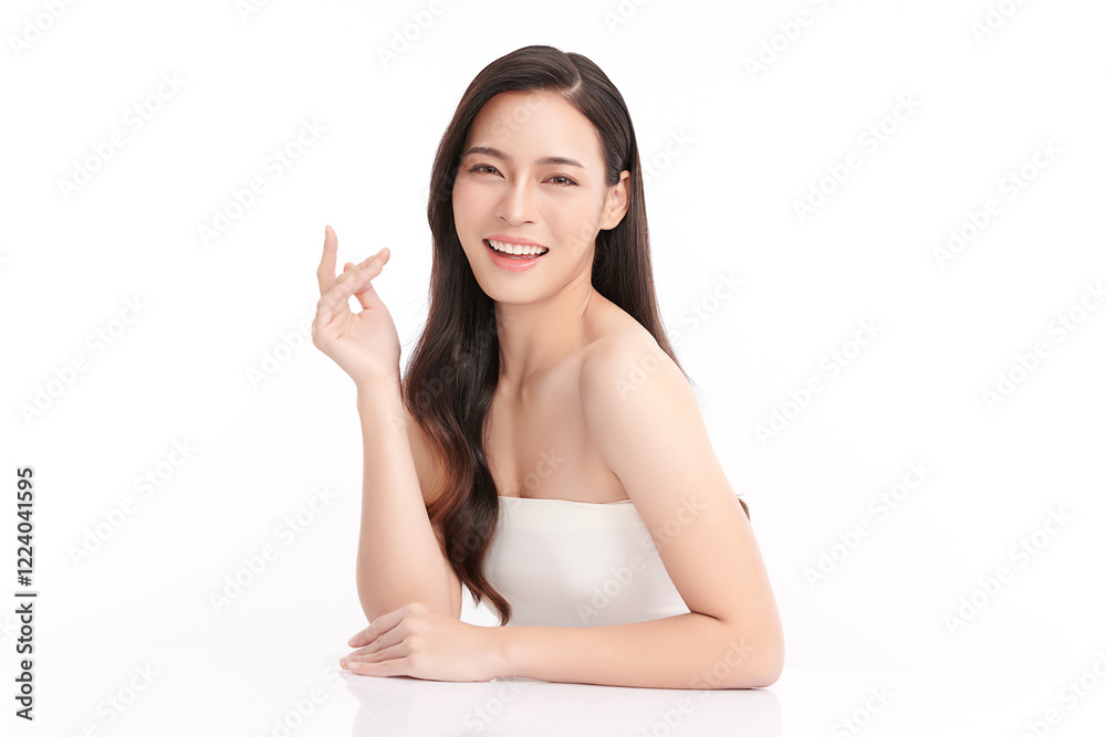 Beautiful young asian woman with clean fresh skin on white background, Face care, Facial treatment, Cosmetology, beauty and spa, Asian women portrait. Beautiful young asian woman with clean fresh skin on white background, Face care, Facial treatment, Cosmetology, beauty and spa, Asian women portrait.