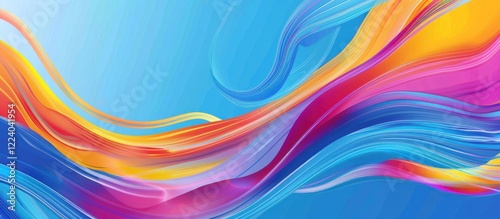 Abstract colorful swirls, vibrant background, digital art, website banner