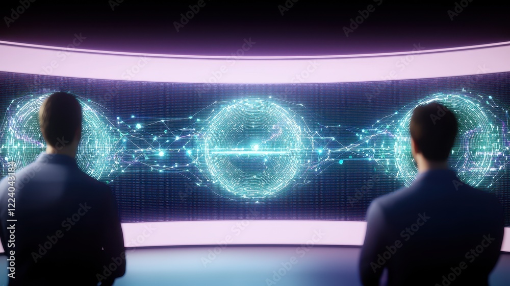 Fototapeta premium Innovative Technology Presentation with Digital Visuals