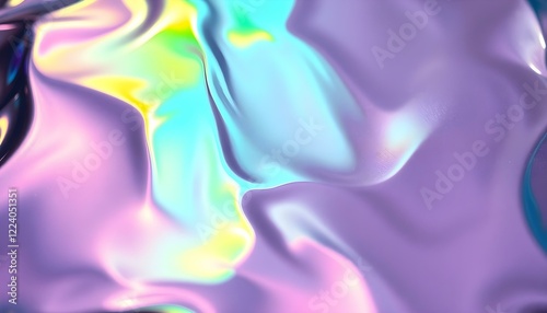 Rainbow Oil Slick: Iridescent Texture, Glossy, Colorful Reflections shiny fluid water spill