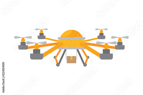 Industrial drone with orange design