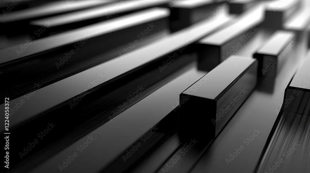 Abstract Black Rectangular Geometric Shapes Pattern Abstract Black Rectangular Geometric Shapes Pattern
