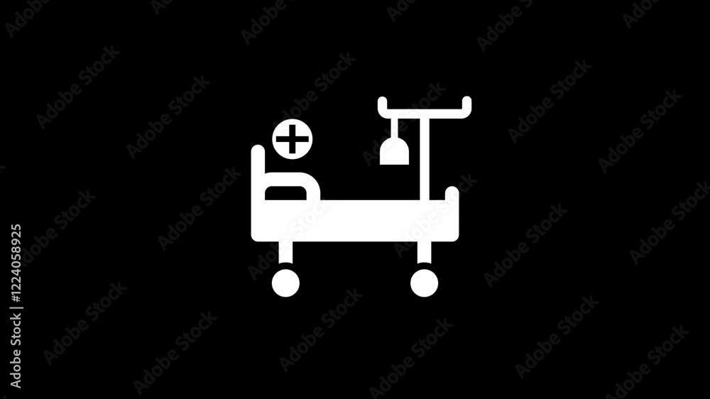 Medical bed icon isolated , Hospital kid ,Patients bed icon . Medical bed icon isolated , Hospital kid ,Patients bed icon .