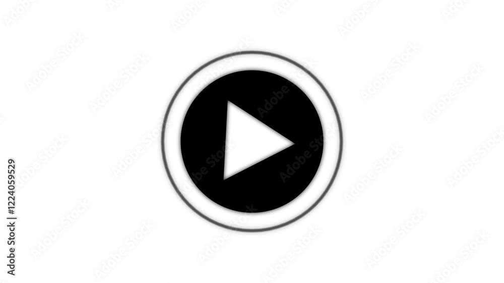 Music Play button icon animation . video player icon triangle shape button icon animation . Music Play button icon animation . video player icon triangle shape button icon animation .