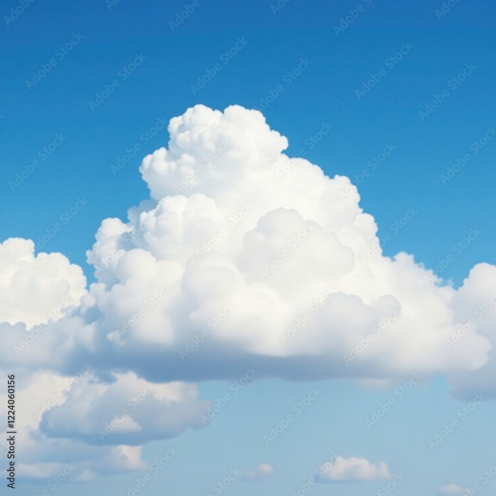 Soft white clouds drift lazily across a brilliant blue sky, gentle clouds, sky Soft white clouds drift lazily across a brilliant blue sky, gentle clouds, sky
