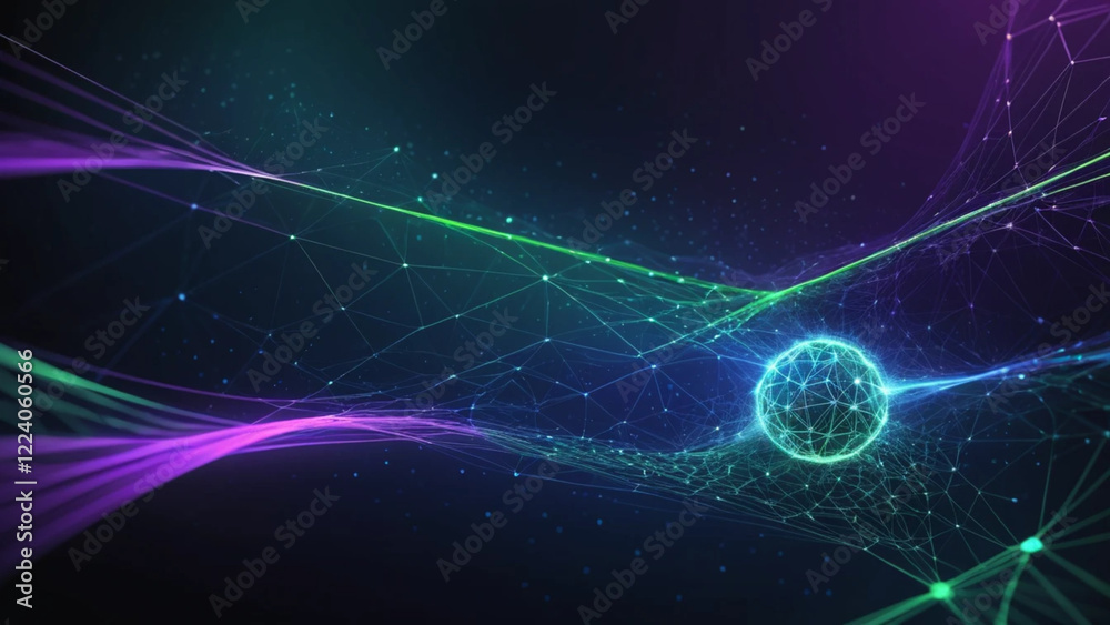 Fototapeta premium Innovation Technology Background with Futuristic Network Design