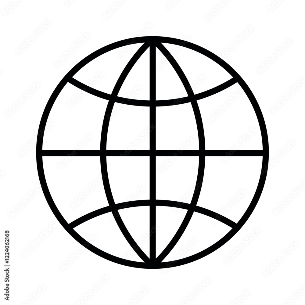 globe icon vector design template elegant style globe icon vector design template elegant style