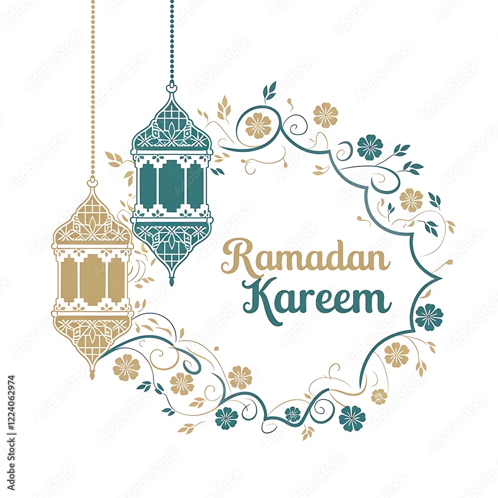 Fototapeta premium Ramadan Kareem Greeting Poster