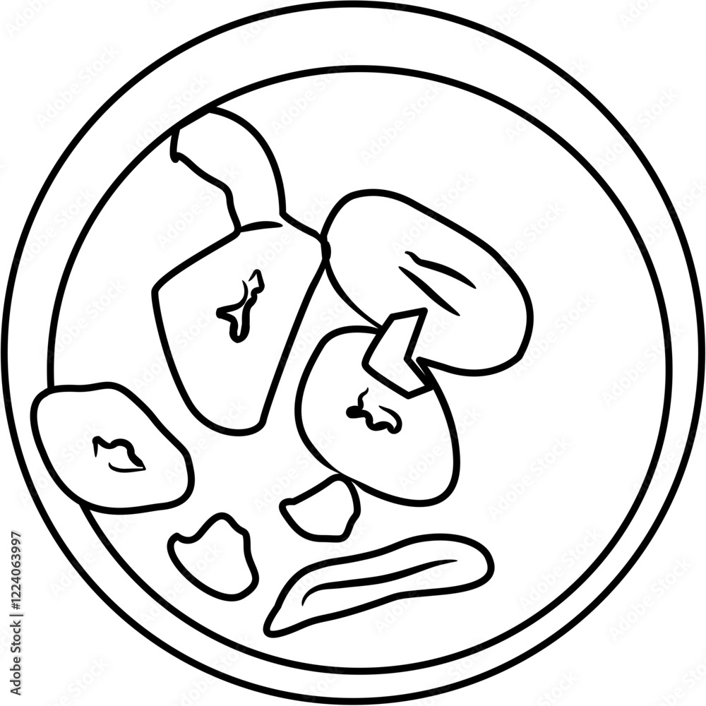 kolak pisang Nusantara Cuisine coloring page kolak pisang Nusantara Cuisine coloring page