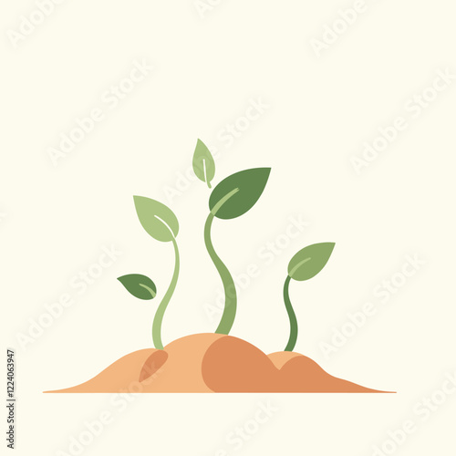 Vector Seeds: Germination of Life: A Seed's Journey from Earth to Sprout