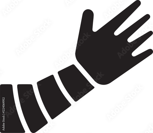 An illustration of a hand with a bandage icon