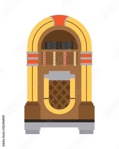 Jukebox vintage icon with colorful design
