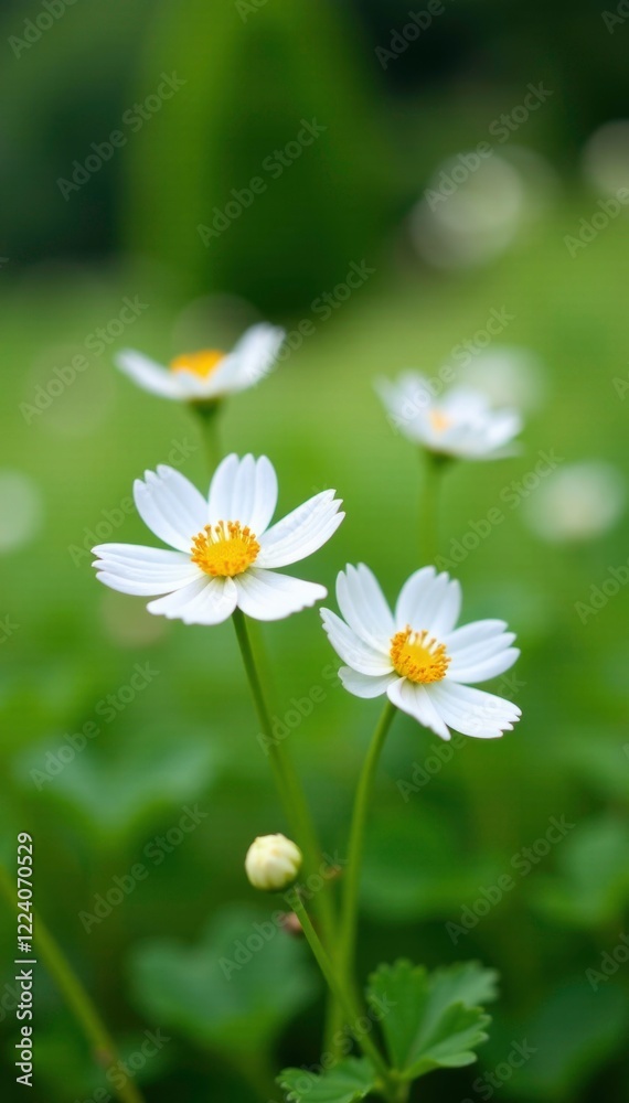 soft white cottony flowers blooming in the garden, greenery, flora, summertime soft white cottony flowers blooming in the garden, greenery, flora, summertime