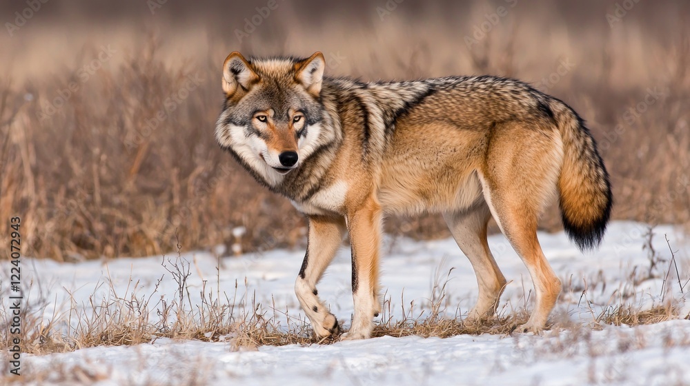 Obraz premium Gray Wolf in Winter Landscape