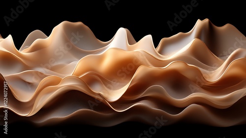 Abstract golden brown wavy textured landscape photo