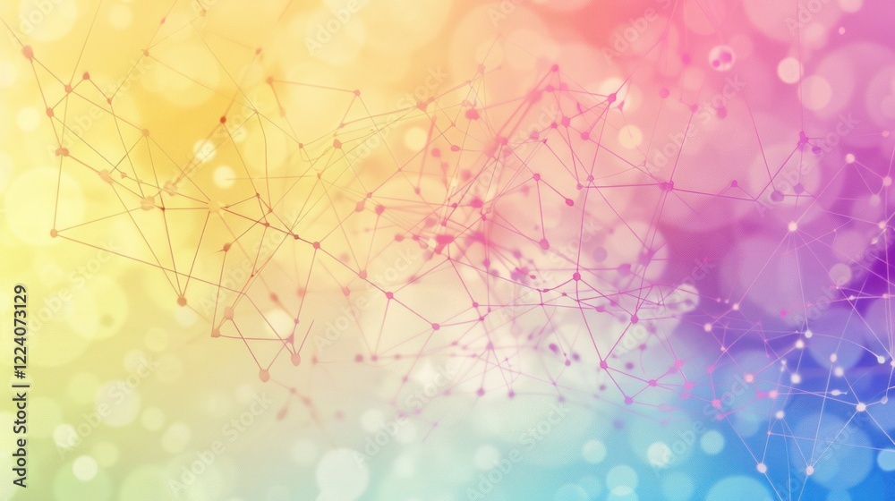 Pastel network connection, bokeh background, digital, website banner Pastel network connection, bokeh background, digital, website banner