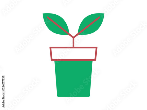 Pot icon. Farming and gardening icon. Flat outline icon concept.