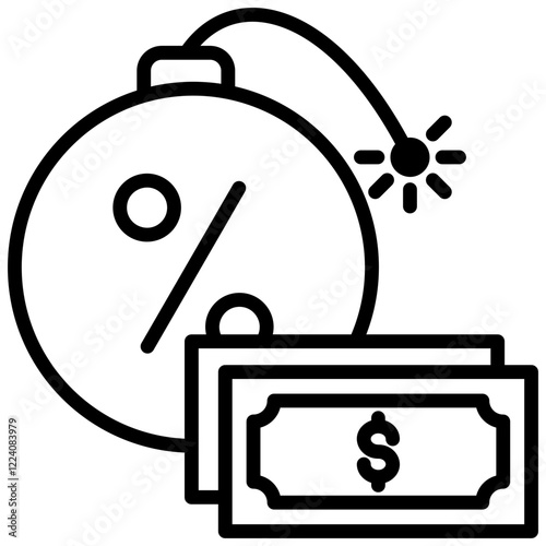 Debt Outline Icon