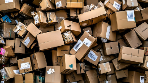 Warehouse Cardboard Boxes Recycling Waste