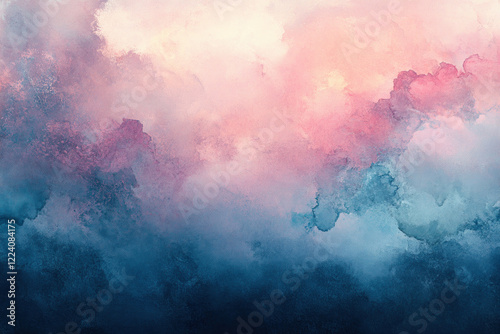 Pink and blue abstract background with swirling colors and blurred edges, creating a calming and vibrant visual impact.